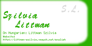 szilvia littman business card